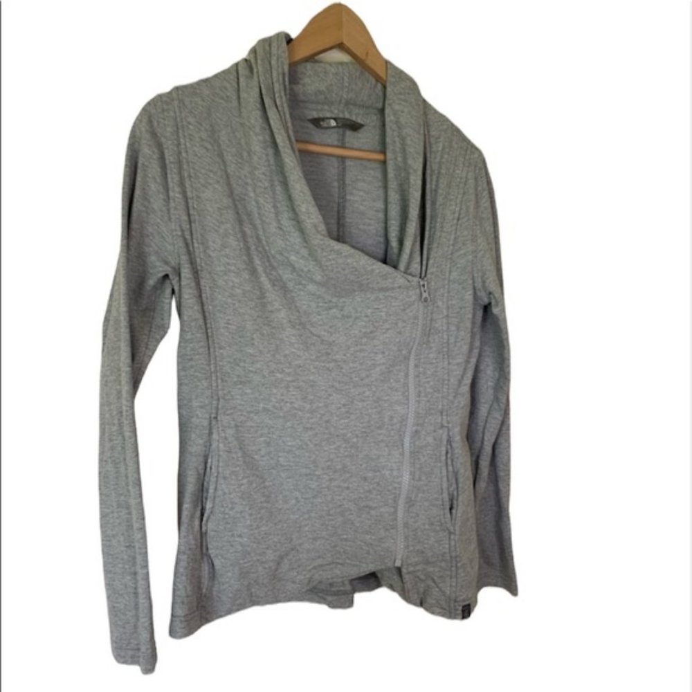 The North Face | Full Zip Cowl Neck Sweatshirt | Outdoor | Gray | Small